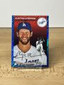 2023 Topps Chrome Platinum Blue Shimmer Clayton Kershaw /100