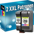 TINTE PATRONEN für HP 45+78 DeskJet 930C 970CXI 1220C 1280 REFILL DRUCKERPATRONE