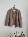 Peter Hahn Echtlederjacke Gr. M 36 38 Beige Taupe Blazer Übergang Herbst 