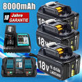 4X 18V 6000mAh Akku Für Makita BL1850 BL1840 BL1830 BL1860B 12.0AH / Ladegerät