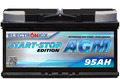 Electronicx AGM Start-Stop 95 AH Autobatterie Starterbatterie Batterie 12V 850A