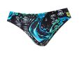 Arena Herren Badehose Schwimmhose Swim Briefs Allover, Schwarz/Grün, D5 UK/USA34