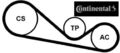 Continental CTAM 4PK1237K1 Keilrippenriemensatz Keilriemen Satz 