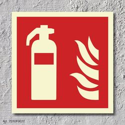 Brandschutzzeichen Feuerlöscher Symbol Schild Nachleuchtend ASR A1.3