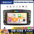 Autoradio Carplay Für Mercedes Benz C/CLK/G-Klasse W203 W209 Android13 GPS NAVI