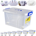 1-8x Aufbewahrungsbox mit Deckel 1-60 L Kunststoffbox Plastikbox Box Transparent