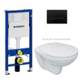 WC Tiefspüler DuoFix UP100 Geberit Element WC-Sitz Drückerplatte schwarz matt