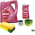 MANN Inspektionspaket 6 L MANNOL Energy 5W-30 für Volvo 460 464 1.9 Turbo D