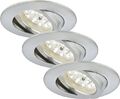 3er SET Briloner LED Einbauleuchte 1-fla. ATTACH dimmbar & schwenkbar rund 5,5W