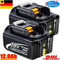 2X 18V 6000mAh Akku Für Makita BL1850 BL1830 BL1860B Led Anzeige 12,0AH 9,0AH