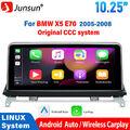 10.25" IPS Autoradio GPS Navi für BMW X5 E70 X6 E71 CCC CarPlay SWC Linux USB EQ