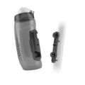 Fidlock Twist 590ml Fahrradflasche & Käfig Set mit Fahrradboden transparent trans schwarz