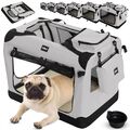 Leopet® Hundetransportbox Faltbar Auto Hundebox Hundetasche Katzentransportbox