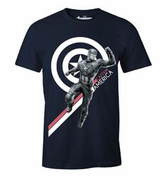 Marvel Comics - Captain America Herren Endgame Shield Logo T-Shirt (Navy) (S-XL)