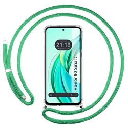 Hülle Anhänger Transparent für Huawei Honor 90 Smart 5G Mit Lanyard Grün Wasser