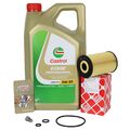 5L Castrol 5W30 III + Febi Ölfilter für VAG Audi Seat Skoda A3 Golf 1.6 2.0 TDI