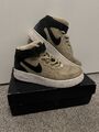 Nike Air Force 1 07 Mid Textile Leather Premium Beige Sneaker 857666 001 UK 4