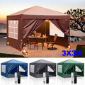 Pavillon 3x3m Faltpavillon Pop Up Wasserdicht UV Schutz Stabil Pavillion Faltbar