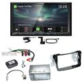 Kenwood DNX-7190DABS Android Auto Carplay DAB+ DVD Einbauset für Hyundai i40 VF