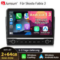 10.1”Android 13 Autoradio Carplay Für Skoda Fabia 2 2008-2013 GPS Navi BT 2+64GB