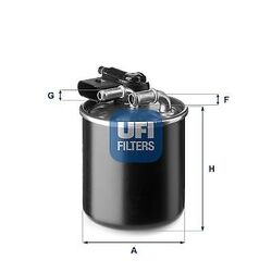 Kraftstofffilter UFI für Mercedes Infiniti W166 + X156 + W176 10-> 24.148.00