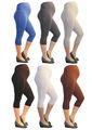 Umstand Hose Capri 3/4 Leggings Leggins Umstandsleggings blickdicht Baumwolle