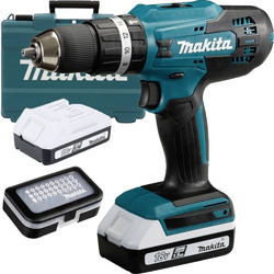 Makita HP488D011 Akku-Schlagbohrer Bohrschrauber 18 V 1.5 Ah inkl 2. Akku Koffer