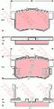 TRW Bremsbelagsatz, Scheibenbremse Hinterachse für HONDA