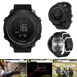 NORTH EDGE Herren Military Digital Sports Watch Waterfames Barometerhandbuch