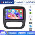 CarPlay Android 13 Autoradio WIFI RDS BT GPS NAVI Für Opel Vivaro B Fiat Talento