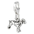 Charm / Anhänger Hund Dalmatiner mit Karabinerverschluß Sterling Silber