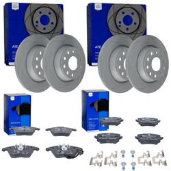 ATE PowerDisc BREMSSCHEIBEN + BELÄGE VORNE+HINTEN passend für VW PASSAT 3C B6 B7VA 312x25mm | HA 282x12mm | Bitte PR-Nr. beachten