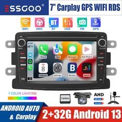 2+32G Carplay Android 13 Autoradio GPS Navi Kam Für Renault Dacia Duster Sandero