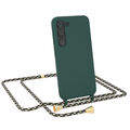 Für Samsung Galaxy S23 Handykette Silikon Handyhülle zum Umhängen TPU Case Grün