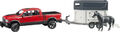 Bruder 02501 RAM 2500 Power Wagon mit Pferdeanhänger und 1 Pferd, ab 3 Jahren, 