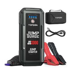 TOPDON JS2000 Starthilfe Jump Starter Ladegerät Booster Powerbank 16000mAh 2000A
