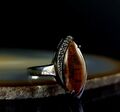 Ring Silber 925 Tigerauge braun Vintage chic  20,2 mm 