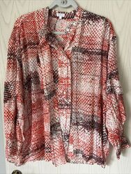 Bluse Lala Berlin Viscose Gr m Rot Weiß Schwarz Schluppe 