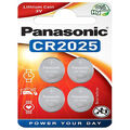 kQ Panasonic Knopfzelle Lithium CR2025 3V Batterien 4er Blister