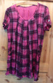 24586. T-Shirt   pink schwarz kariert    Gr. XL