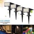 1-4X LED Solarleuchten Außen Garten Solarlampe Solar Wandlampe Bodenstrahler RGB