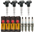 4x ABAKUS Zündspule+4x NGK Zündkerze V-Line für Audi TT 8N3 1.8 T Seat Ibiza II