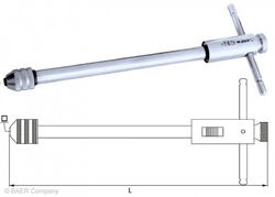 Werkzeughalter BAER mit Knarre M5 - M12 300 mm lang für Gewindebohrer Windeisen