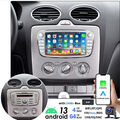 DAB+ 4+64G Autoradio Android 13 Carplay GPS BT Für Ford Focus MK2 Mondeo C S Max