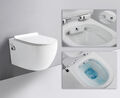 Hänge WC Taharet + Armatur Softclose Sitz Dusch-WC Wand Toilette Bidet-Funktion