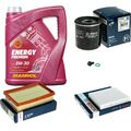 BOSCH Inspektionpaket 5 L MANNOL Energy Premium 5W-30 für Toyota Aygo 1.0 VVT-i