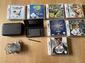 Nintendo DSi Schwarze Konsole + Ladekabel + Case+ Spiele