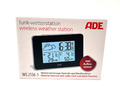 ADE Funk Wetterstation mit Außensensor schwarz WS 2136-1 Funkuhr Wecker Neu