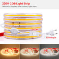 230V Streifen COB LED 220V Leiste Band Stripe Lichterkette Lichtschlauch AN/AUS