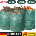 4x 500 Liter Gartensack Set Laubsack Rasensack Gartenabfallsack Gartentasche XXL